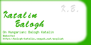 katalin balogh business card